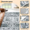 Area Rug, Rugs for Living Room, Non Slip Stain Resistant Kitchen Rug, Vintage Distressed Accent Rug - 2 of 4