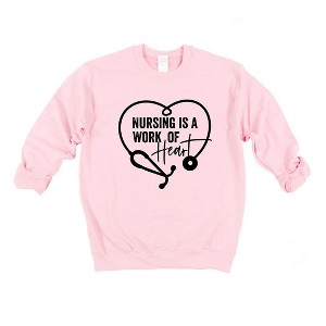 Simply Sage Market Women's Graphic Sweatshirt Nursing Is A Work Of Heart - 1 of 3