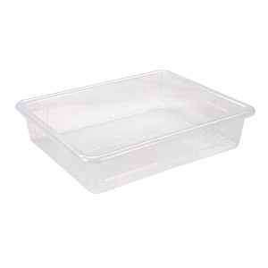 Storex Flat Storage Tray, Clear, Pack of 5 - 1 of 4