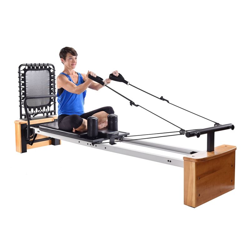 Stamina AeroPilates Pro XP557 Pilates Reformer Resistance Exercise System with Free Form Cardio Rebounder for Low Impact Home Workouts, 3 of 8