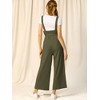 Allegra K Women's High Waist Wide Leg Belted Button Long Overalls Jumpsuit - 4 of 4