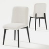 Lirago Dining Chairs with Wood Legs Set of 2 White 23x18.5 - 4 of 4
