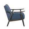 CAVINAS Velvet Accent Chair with Mid-Height Backrest and Wood Legs,Modern Upholstered Living Room Chairs,Reading Chairs for Living Room - 3 of 4