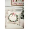 C&F Home Christmas Wreath Throw Pillow, 18" x 18" - 2 of 4