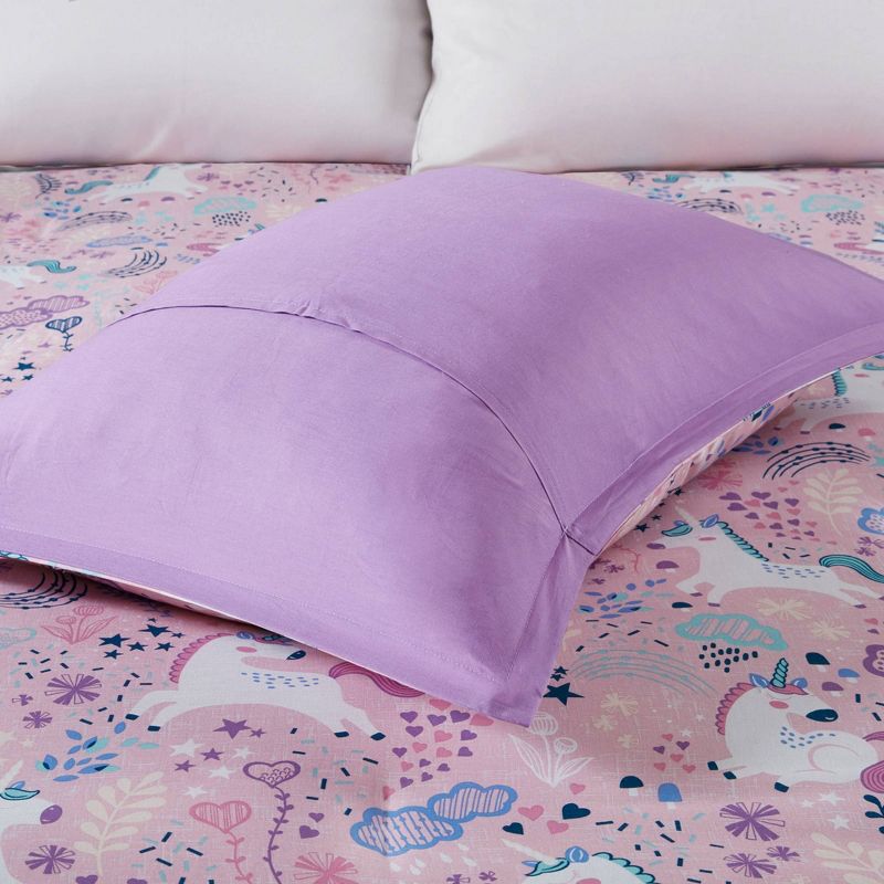 Laila Cotton Reversible Unicorn Print Kids' Comforter Set - Urban Habitat, 5 of 10