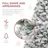 6ft Unlit Snow Flocked Artificial Christmas Tree W/1000 Branch Tips - 3 of 4