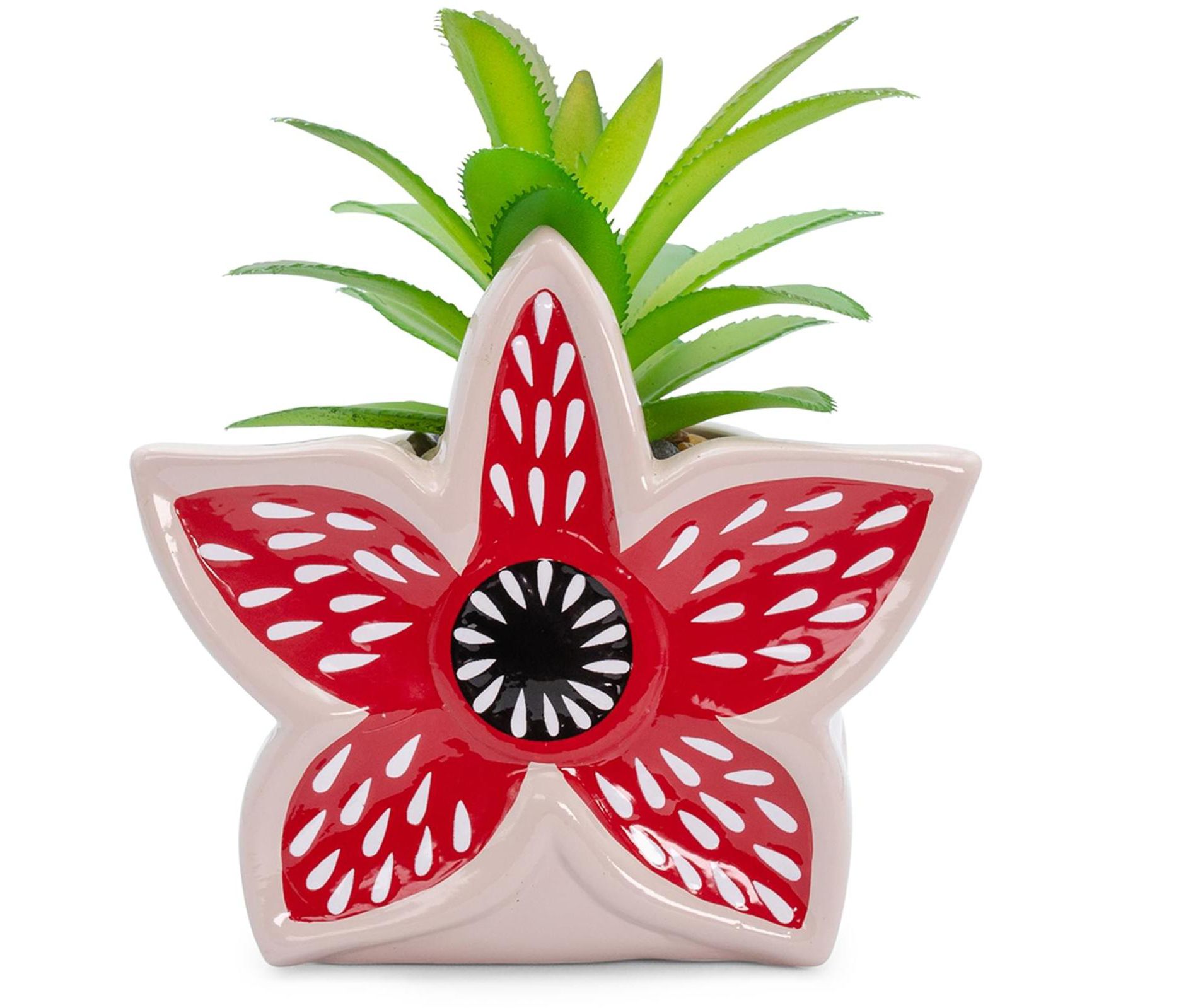 Silver Buffalo Stranger Things Demogorgon 3-Inch Ceramic Mini Planter with Artificial Succulent