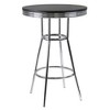 3pc Summit Bar Height Dining Sets with Swivel Stools Black/Bright Chrome - Winsome - image 2 of 4