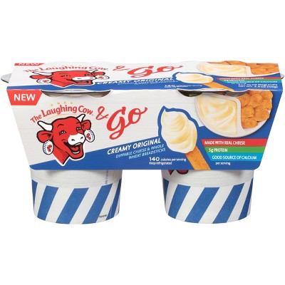 The Laughing Cow & Go Creamy Original Dippable Cheese & Whole Wheat Breadsticks - 2ct