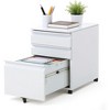 Mobile Filing Cabinet 3 Drawer,Under Desk File Cabinet with Lock & Anti-Tip Wheel, Metal Rolling Filing Cabinets for Home Office Organizer - 2 of 4