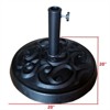 VisioGear Patio Umbrella, Outdoor Umbrella, Market Umbrella with Round Resin Umbrella Base, Push Button Tilt and Crank lift, taupe, 106.3*106.3*94 - 3 of 4