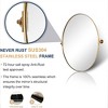 ANDY STAR 20 Inch Tall by 30 Inch Wide Oval Tilting Modern Floating Vanity Mirror with Rounded Edges and Adjustable Wall Mounts, Brushed Gold - 4 of 4