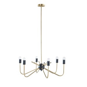 BAOURE 6-Light Gold Metal Modern Chandelier for Kitchen Dining room - 1 of 4