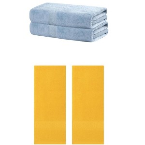REGALWOVEN Cotton Bath Hands Towel Sets For Bathroom, Gym, SPA 2 Pack - 1 of 4