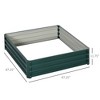 Aghana Digitals Green Galvanized Steel Raised Garden Bed 4'x4'x1' - Rust-Resistant Metal Planter - 2 of 4