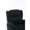 Sapphtopaz 1pc Teddy Fabric Accent Chair Rocking Chair, Upholstered Lounge Chair with Packet Wood Legs, Living Room Chair Comfy Chair - 2 of 4