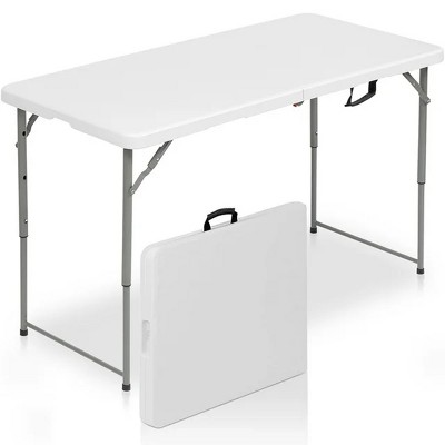 Skonyon 4ft Folding Table 19in-29in Height Adjustable Camping Table ...