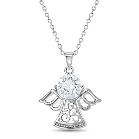 Girls hot sale angel necklace