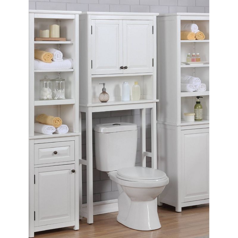 Dorset Over The Toilet Space Saver Storage White - Alaterre Furniture, 3 of 10