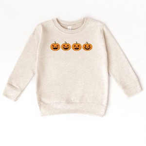 Four Pumpkins - Toddler Graphic Sweatshirt and Youth Graphic Sweatshirt - 1 of 4