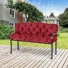 Outsunny Tufted Bench Cushions for Outdoor Furniture, 3-Seater Replacement for Swing Chair, Patio Sofa/Couch, Overstuffed w/ Backrest - 2 of 4