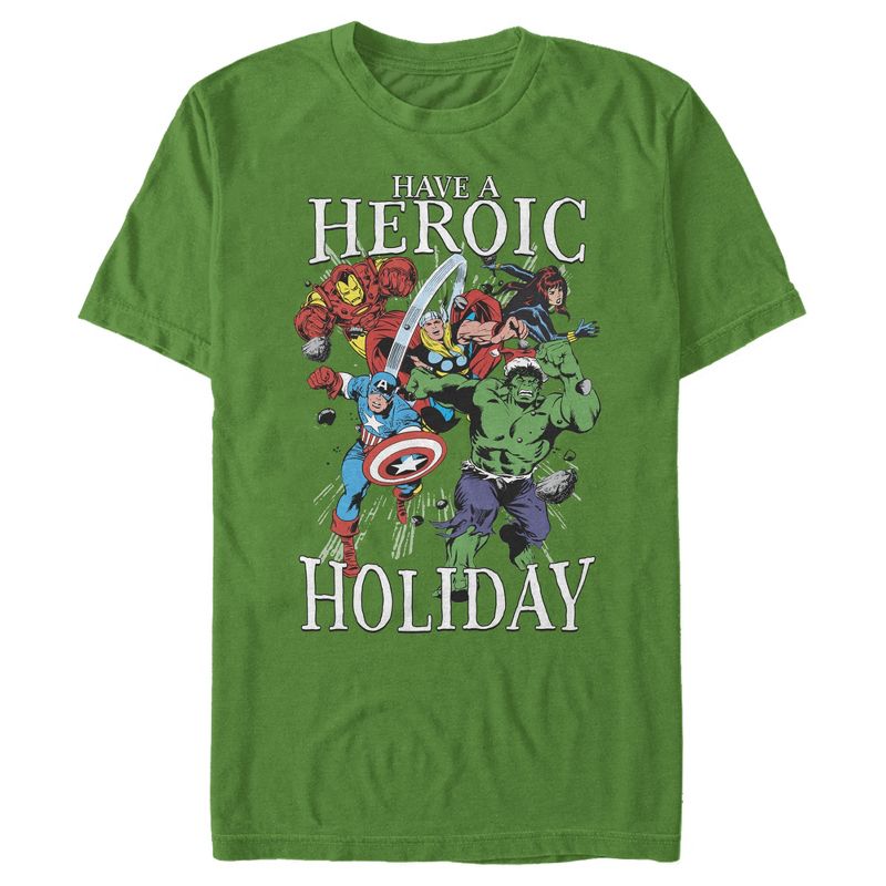 Men's Marvel Heroic Holiday Avengers T-Shirt, 1 of 5