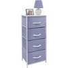 Sorbus 4 Drawers Chest Nightstand - Storage for Closet, Home, College Dorm - Features Steel Frame, Wood Top, & Fabric Bins - 3 of 4