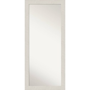 30" x 66" Rustic Plank White Full Length Floor Leaner Mirror - Amanti Art: Wall Mountable, Tall & Large - 1 of 4