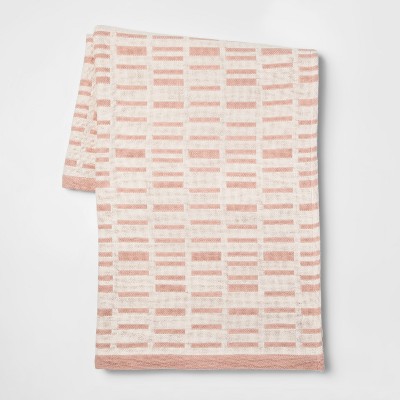 60"x50" Woven Linework Throw Blankets Blush - Project 62™