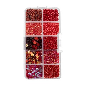 John Bead Sequins and Beads Kit Red Mix Beads - 1 of 1