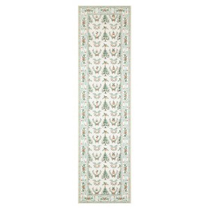 Washable Chirstmas Living Room Rugs, Winter Holiday Soft Non Slip Bedroom Carpet, Home Decorative Xmas Floor Cover for Dining Room - 1 of 4