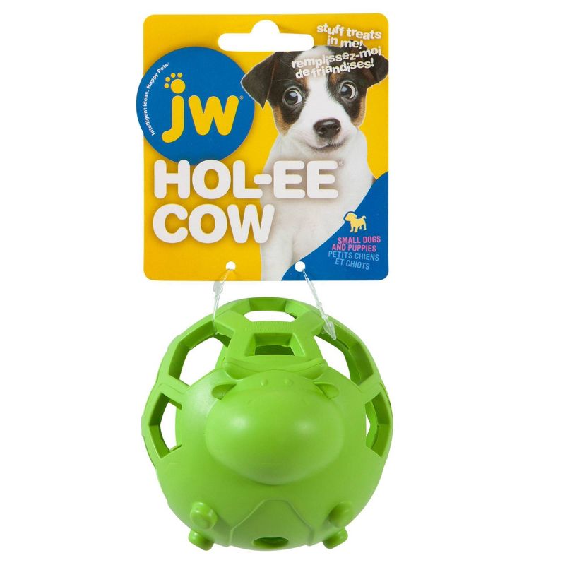 JW Pet Hol-Ee Cow Dog Toy - Green - S, 4 of 6