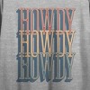 Howdy, Howdy, Howdy Distressed Westernwear Women's Heather Gray Graphic Crop Tee - 2 of 3