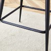 green 2-pack swivel bar stools with breathable cotton-linen cushions and rust-proof electroplated metal frames. - 2 of 4