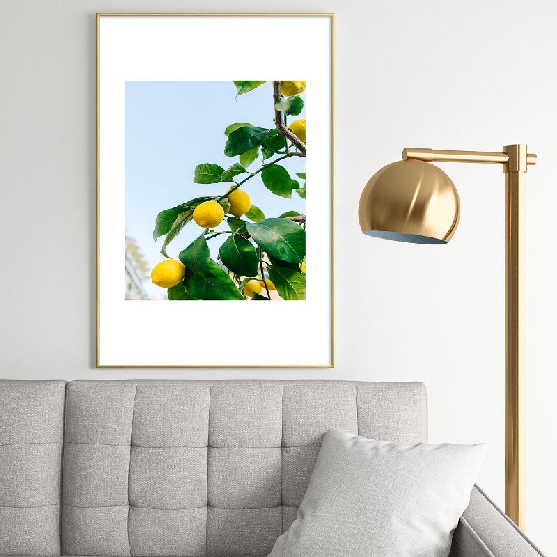 Bethany Young Photography Amalfi Coast Lemons 24"x36" Gold Metal Framed Art Print - Deny Designs, 2 of 5