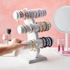 Juvale Velvet 3-Tier Jewelry Holder for Necklaces and Bracelets - Organizer Tower and Display for Selling (Gray) - 3 of 4