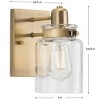 Progress Lighting, Calhoun Collection, 1-Light Bath Light, Vintage Brass, Clear Glass - 2 of 4