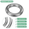 Unique Bargains Dream Catcher Stainless Steel Macrame Wreath Floral Round Metal O Rings 4 PCS - 2 of 4