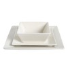 Gibson Everyday Hard Square 12 Piece Fine Ceramic Dinnerware Set in White - 3 of 4