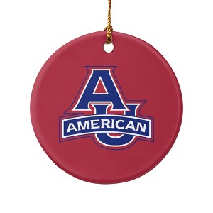 American University Primary Logo Porcelain Holiday Christmas Tree Ornament - 1 of 4