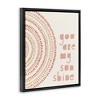Stupell Industries You're My Sunshine Motivational Phrase Boho Stripe Circle Floating Frame Canvas Art, Black, 17" x 21" - 2 of 4