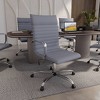 LeisureMod Harris Modern High Back Leather Office Chair with Adjustable Height, Swivel Base, Ergonomic Design for Home Office, Study, or Workspace - 2 of 4