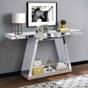 Bella Depot 55.9" Modern Mirror Entryway Table Open Storage for Hallway, Living Room - 3 of 4