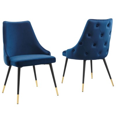 Modway Adorn Dining Side Chair Performance Velvet Set of 2