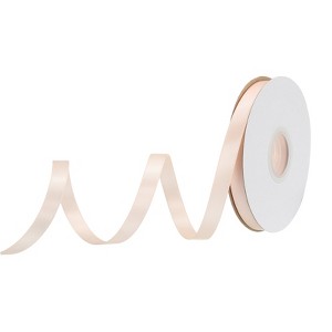 Unique Bargains Polyester Soft Decorative Cake Box Gift Wrapping Ribbon 3/8" x 25 Yard Apricot - 1 of 4