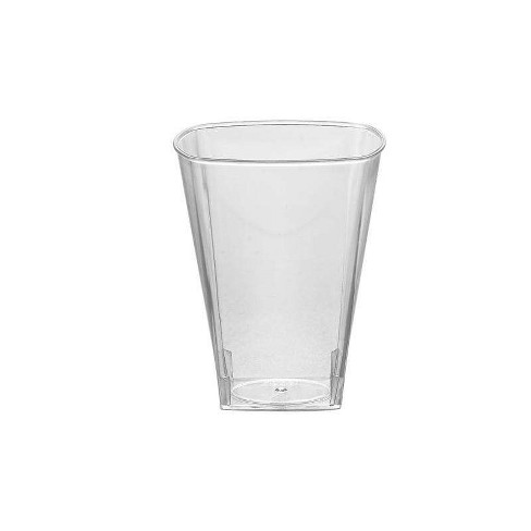 Smarty Had A Party 2 oz. Clear Square Plastic Shot Glasses (960 Glasses) - image 1 of 2