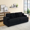 88.58" Corduroy 3-Seater Sofa Couch, Modern Minimalist Style, 4 Throw Pillows Included, Comfortable Spring Cushions, Easy Assembly Sofa - 3 of 4