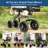 Lycvki Adjustable All Terrain Knee Rollator Walker for Broken Leg Ankle Injuries with 10" Big Wheels, Dual Brakes - 2 of 4