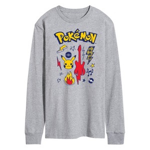 Men's - Pokémon - Pokémon Punk Icons Long Sleeve Graphic T-Shirt - 1 of 4