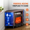 VEVOR Electric Fireplace TV Stand, Corner TV Stand for TVs up to 50", Corner Console with 18" Fireplace, Vintage Design, Remote Control & Timer - 3 of 4